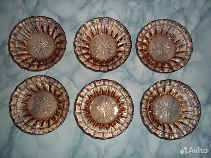 Набор для варенья. Карамельное стекло. СССР