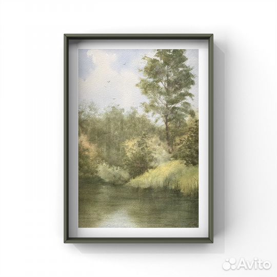 Картина пейзаж акварель