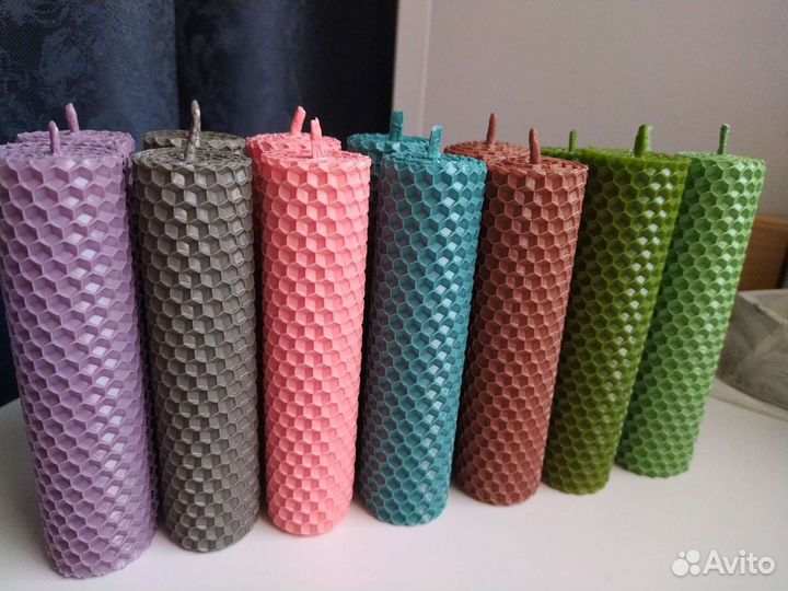 Свечи из цветной вощины. Интерьерные. Опт