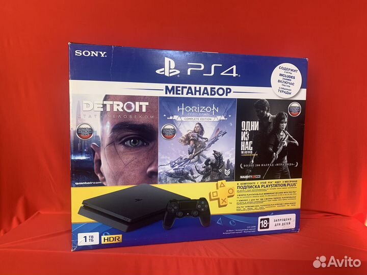 Новая Playstation 4 Slim 1tb +Игры
