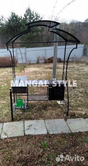 Мангал с крышей