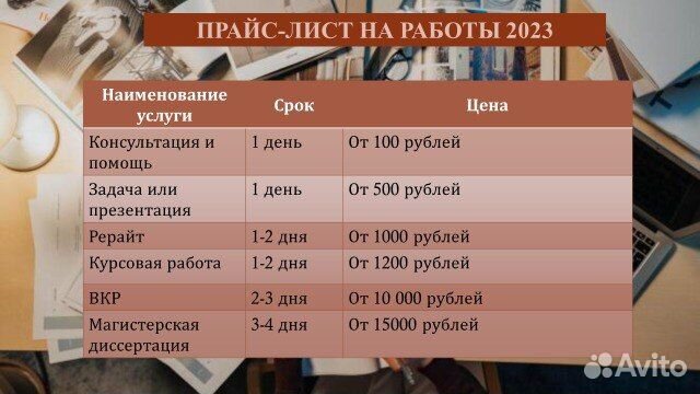 Научные и студенческие работы