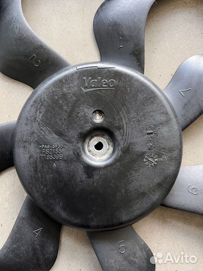 Крыльчатка вентилятора охлаждения renault duster