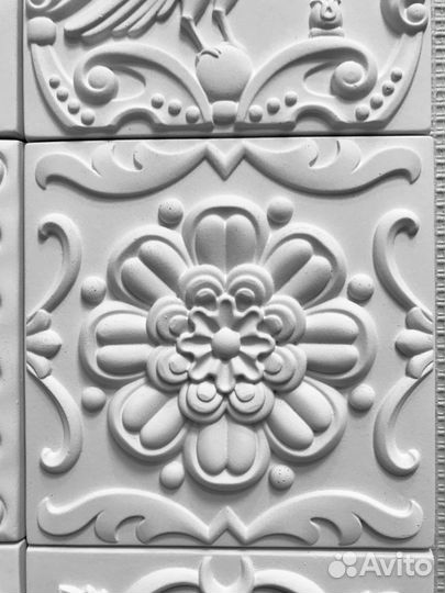 Гипсовые изразцы. гипсовая лепнина Аврора