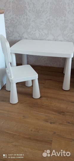Детский стол и стул IKEA