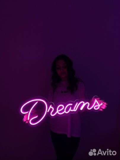 Неоновая вывеска рекламная вывеска