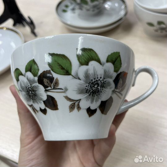 Чайные пары Дулево Цветы (сзр)