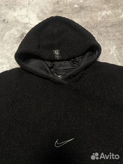 Nike fleece sherpa nylon hoodie