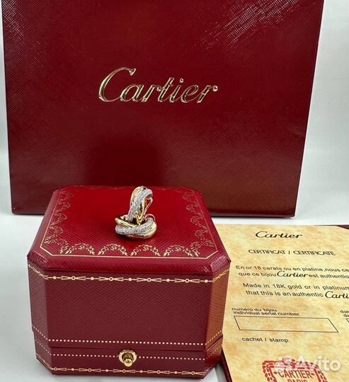 Золотые серьги Cartier