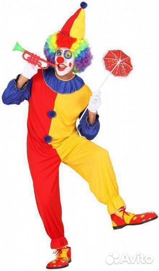 Костюм Клоуна с колпаком цветной