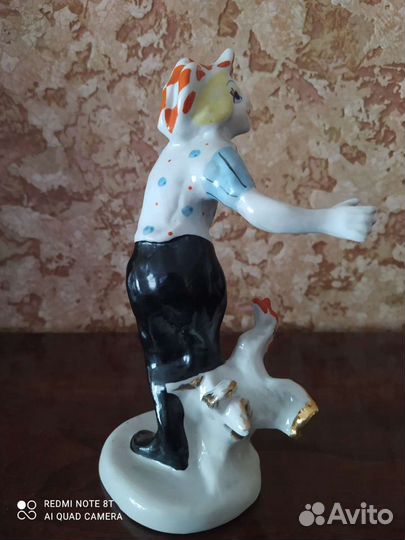 Клоун Олег Попов с петухом