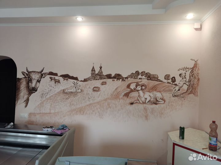 Художник роспись оформление стен рисунок на стене