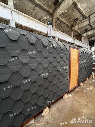 Баня бочка квадро