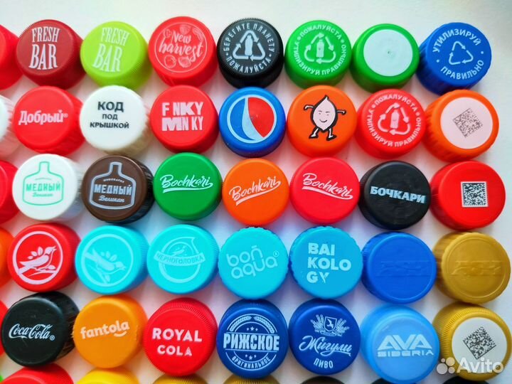 Коллекция крышки пэт, 80 штук