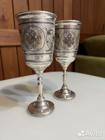 Большие серебрянные бокалы