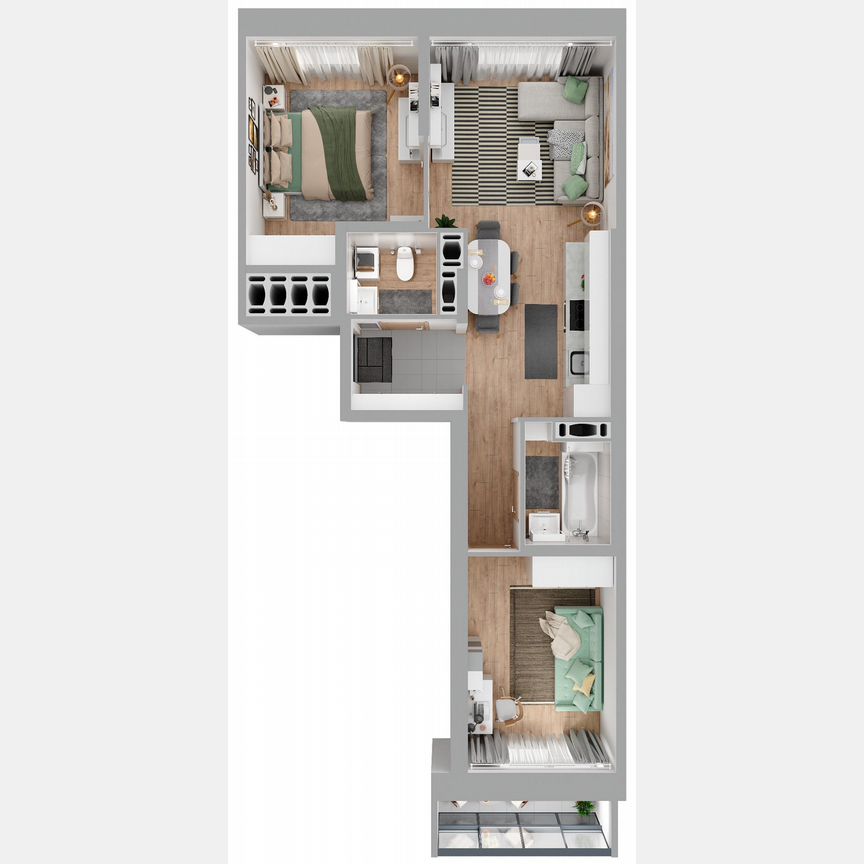 2-к. квартира, 55,5 м², 19/23 эт.