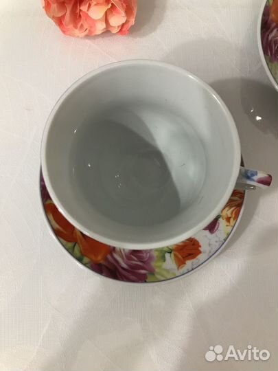 Чашки с блюдцами 6 шт