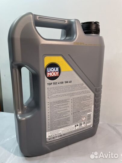 Моторное масло Liqui Moly TOP TEC 4100 5W-40, 5л
