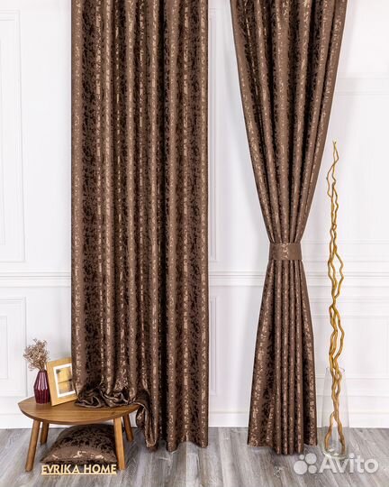 Шторы мрамор Версаль шоколад новые пошив