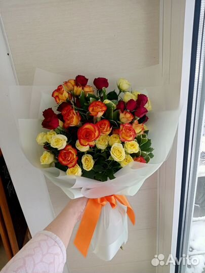 Кустовые розы микс