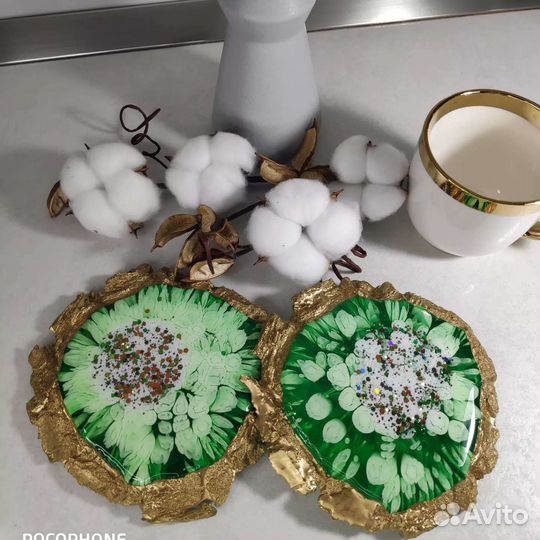 Подстаканники из эпоксидной смолы