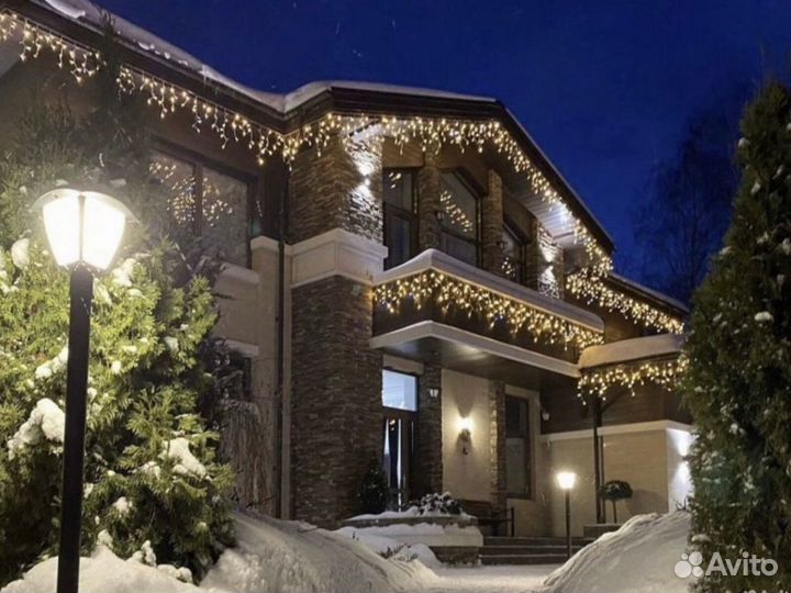 Монтаж уличных гирлянд