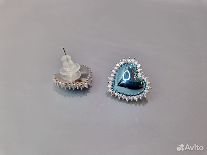 Серьги сердечки