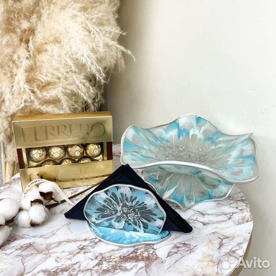 Набор подарочный с вазой для фруктов и конфет