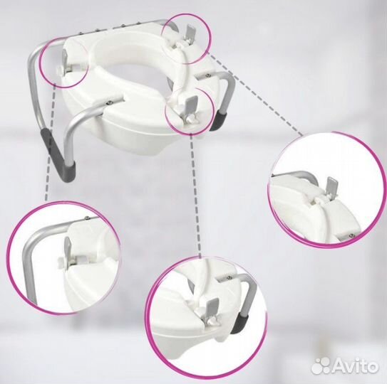 Сиденье для унитаза с поручнями