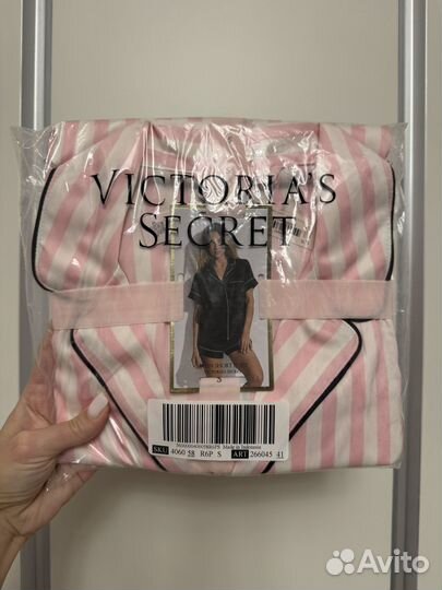 Пижама victorias secret сатин розовая оригинал