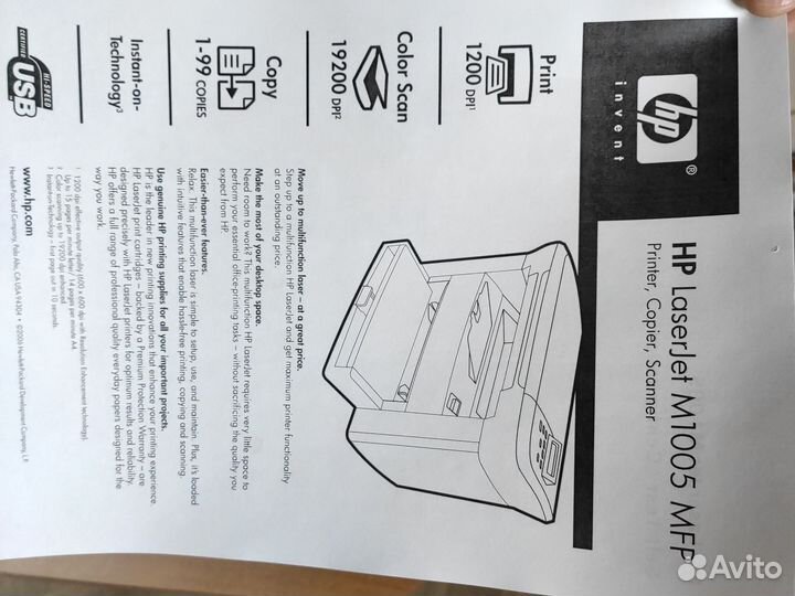 Мфу hp laser jet m1005mfp (пробег 4309) + картридж