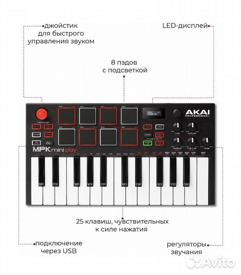 Синтезатор akai MPK Mini Play