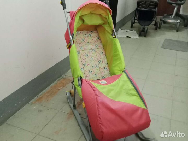 Детские санки коляска