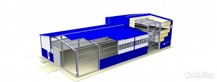 Ангары и склады под ключ из сэндвич панелей
