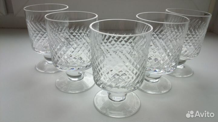 Фужеры Бокалы Хрусталь СССР 10,5 см Есть 5 шт
