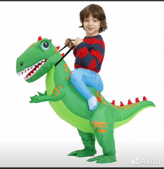 Надувной костюм динозавр