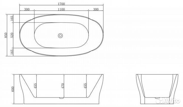 Ванна BelBagno BB403 170х85