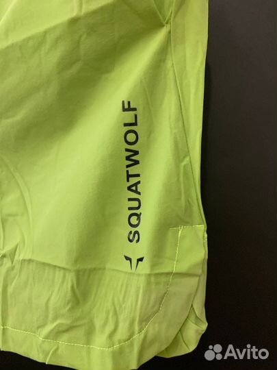 Шорты для спорта, пляжа Squatwolf, муж, ярко-зел