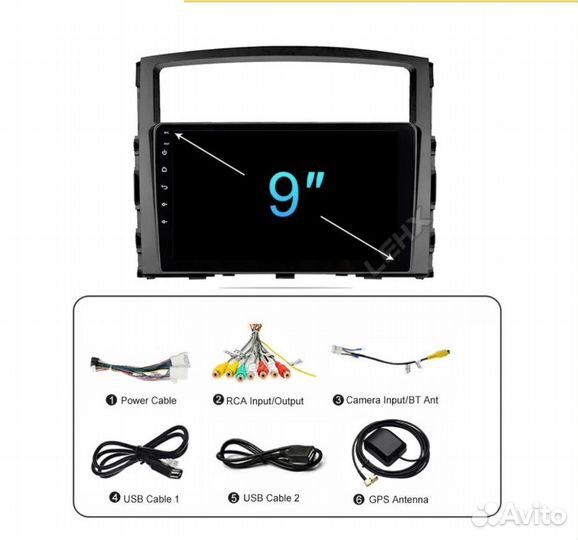 Магнитола планшет для Mitsubishi Pajero IV 2007+