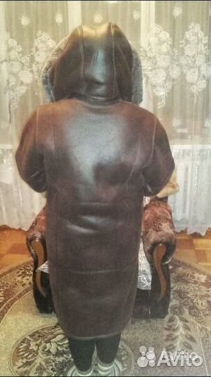 Зимнее пальто-дубленка