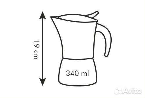 Кофеварка гейзерная tescoma Monte Carlo 6 кружек