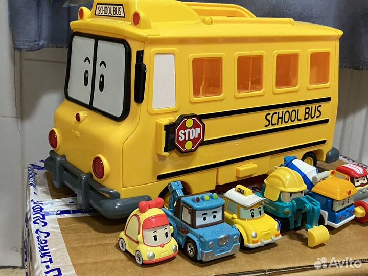 Робокар Полли автобус Скулби машинки