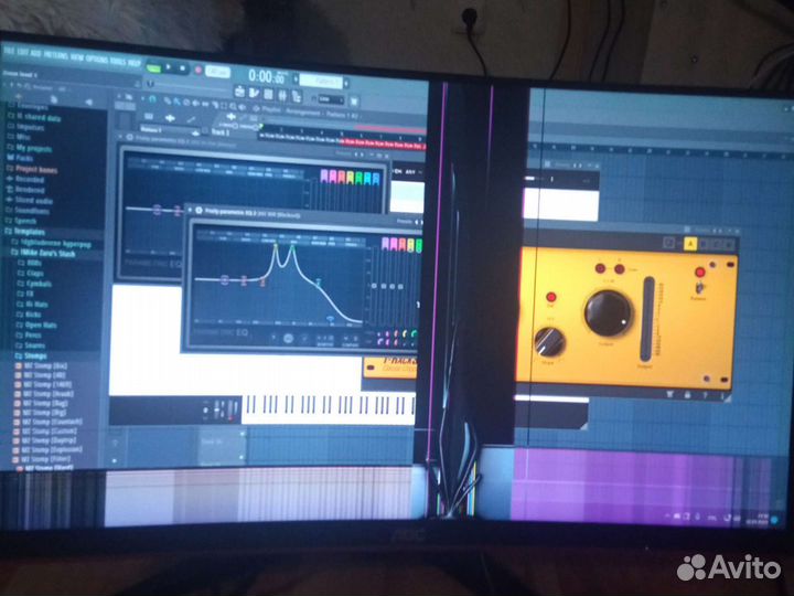 Игровой монитор AOC битый