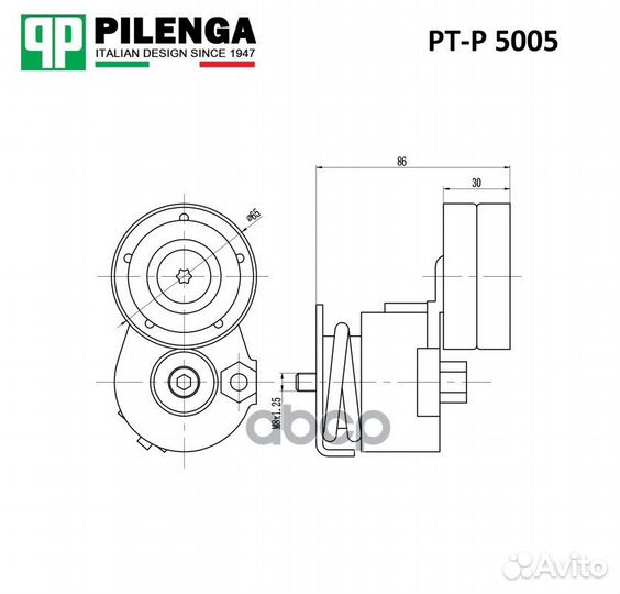 Pilenga Натяжитель ремня приводного в сборе RE