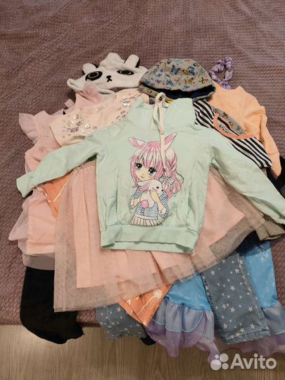 Детская одежда для девочек 122 128 пакетом