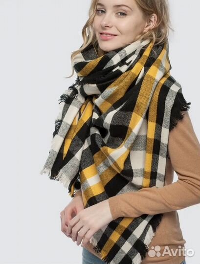 Зимний Палантин Шарф новый и шапка набор