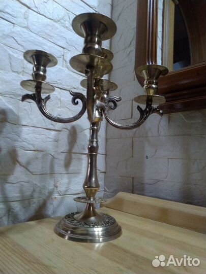Старинный подсвечник латунь
