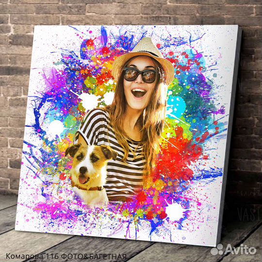 Портрет. Фото на холсте. Багетная мастерская. Фото