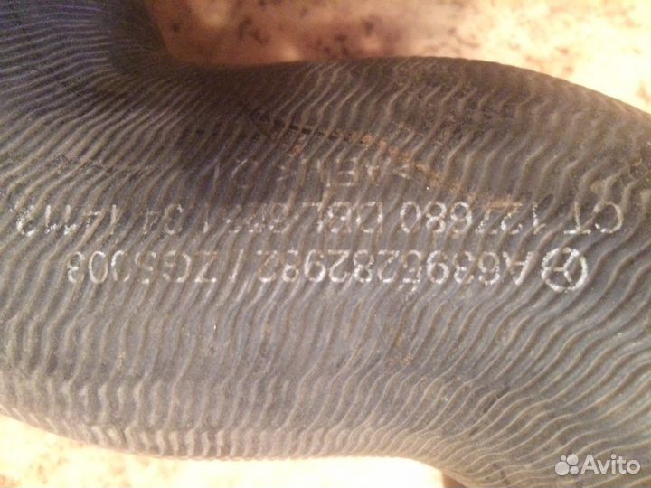 Патрубок интеркуллера Mercedes Viano Vito OM651