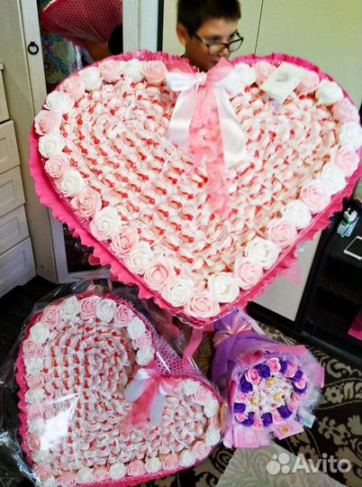 Сладкий букет из конфет Рафаэлло гигант